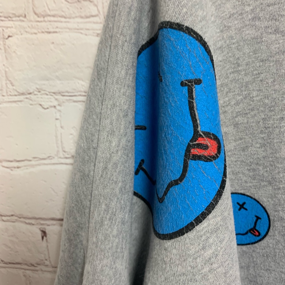 Vintage 90s Ccoltong Korea Graphic Split Sweatshirt Size XXL - Picture 4 of 6